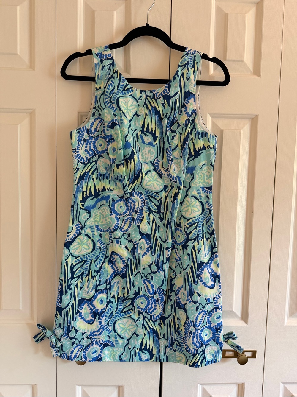Vintage Lilly Pulitzer Blue Floral Sleeveless Dress